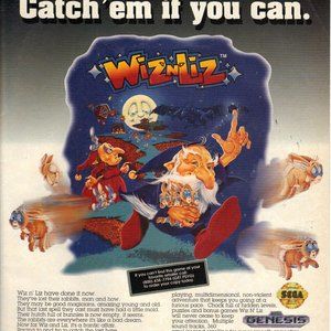 Vintage 1993 Print Ad for Wiz N Liz- Sega Genesis
